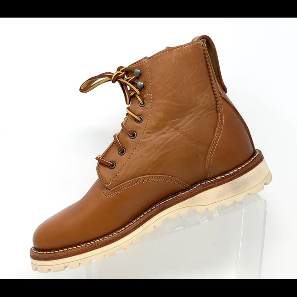 Cole Haan Maine Rugged Tan Horween Leather Boots - Picture 2 of 8